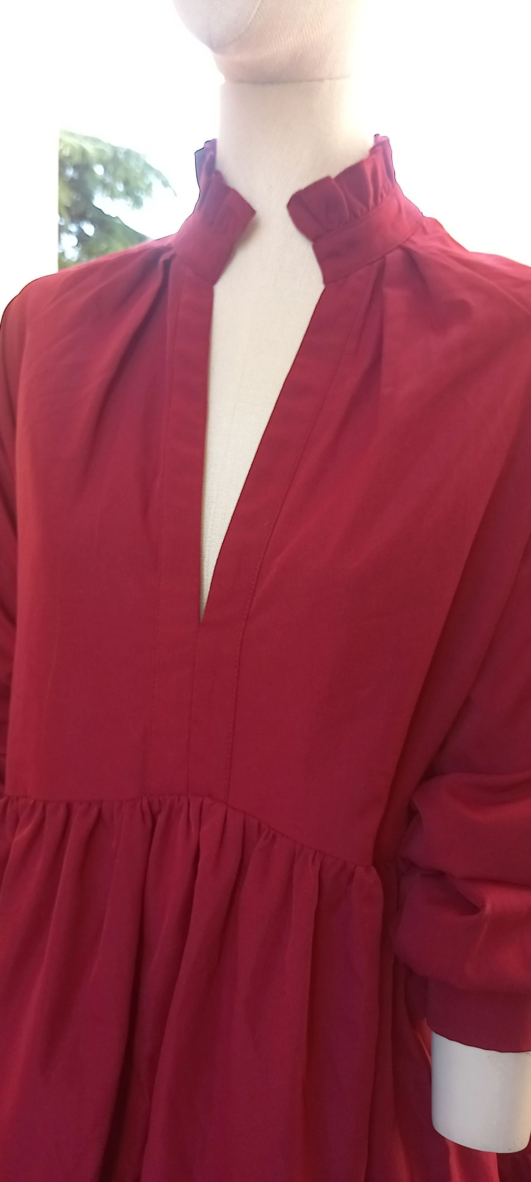 Chique bordeaux jurk S – photo 5